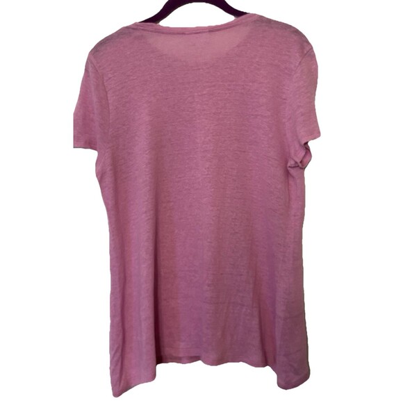 J Jill 100 Linen Relaxed Fit lavender Tshirt Size S - Picture 2 of 5